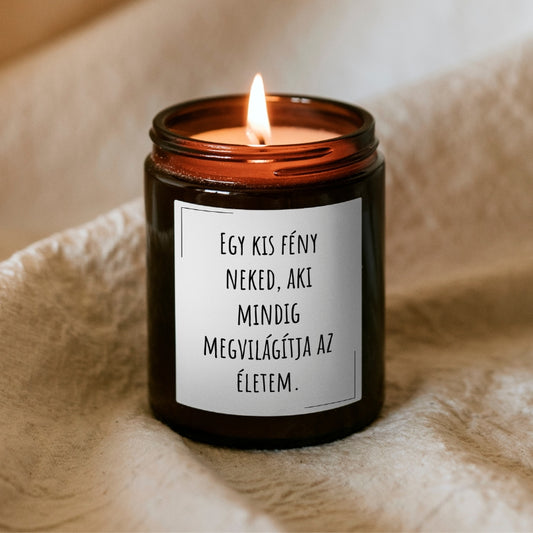 Personalizovaná svíčka v hnědé nádobě (velká)