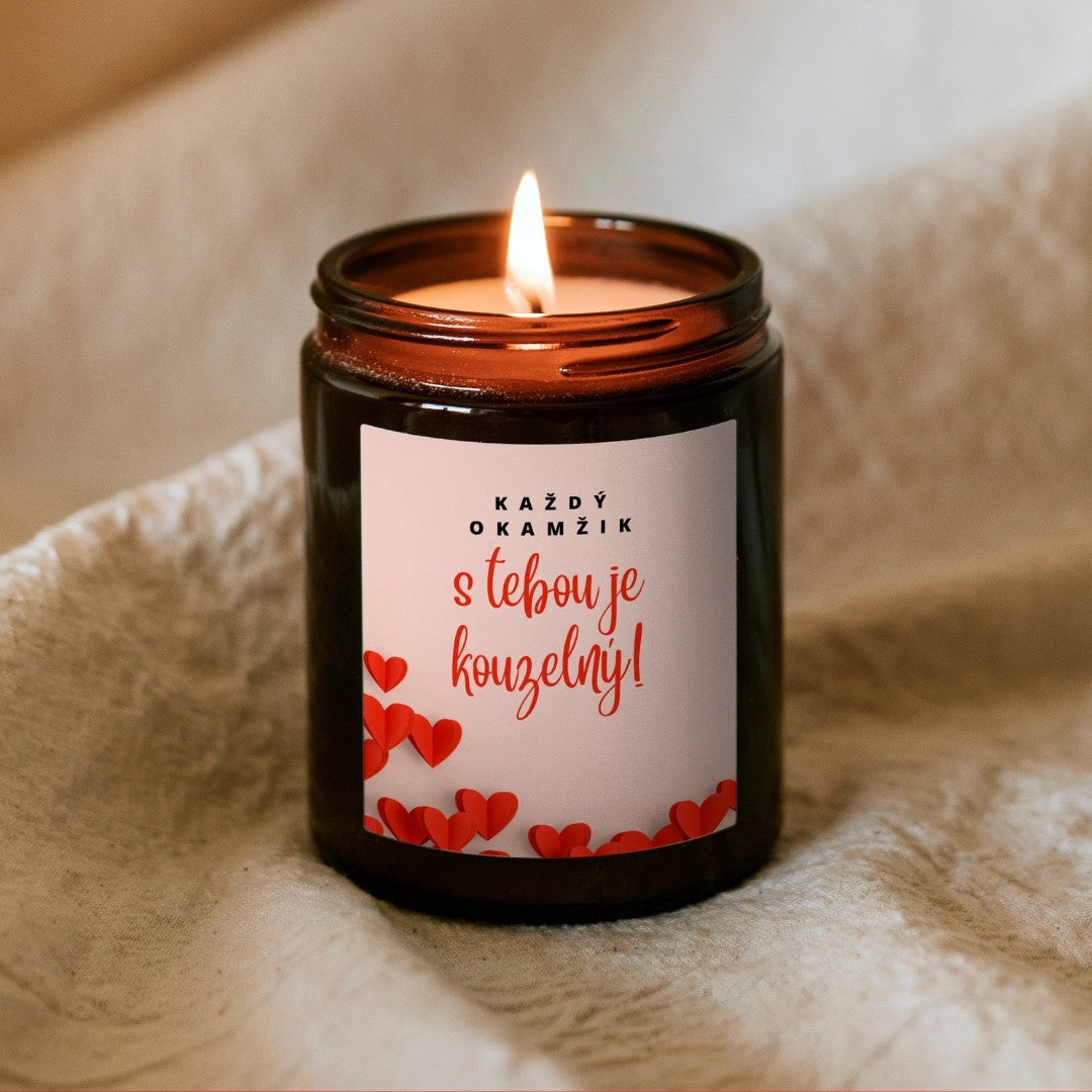 Vonná svíčka „Každý okamžik s tebou je kouzelný"