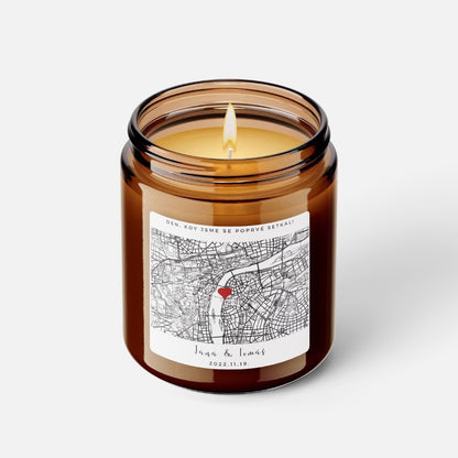 Svíčka s mapou
