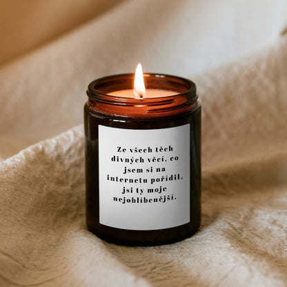 Vonná svíčka „Můj nejoblíbenější úlovek z internetu“