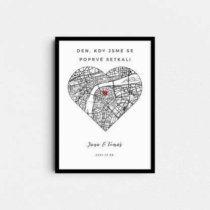 Mapa Kiskedves v rámečku