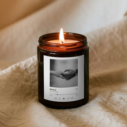 Miluji tě, jsi pro mě vším – svíčka v hnědé sklenici