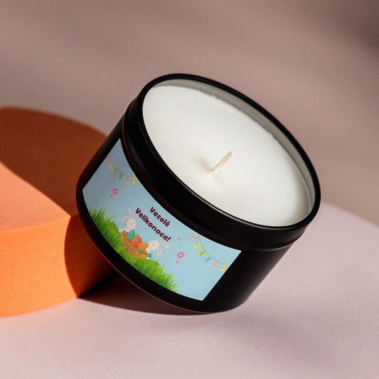 Velikonoční svíčka v černé plechovce