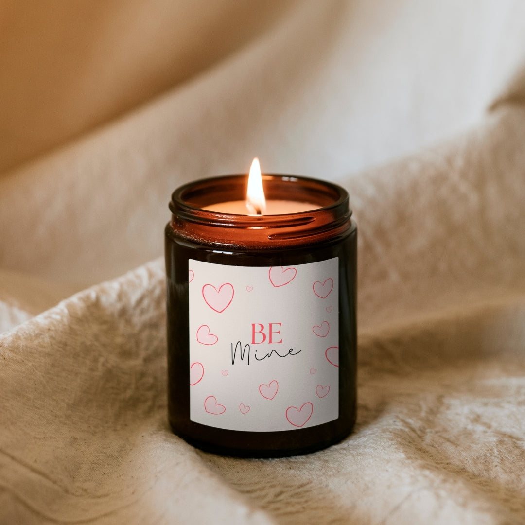 Be mine – svíčka v hnědé sklenici