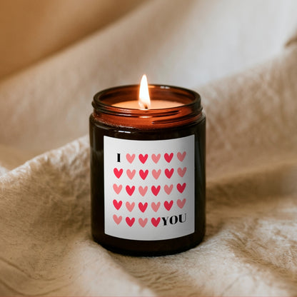 I ❤️ YOU – svíčka v hnědé sklenici
