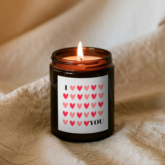I ❤️ YOU – svíčka v hnědé sklenici