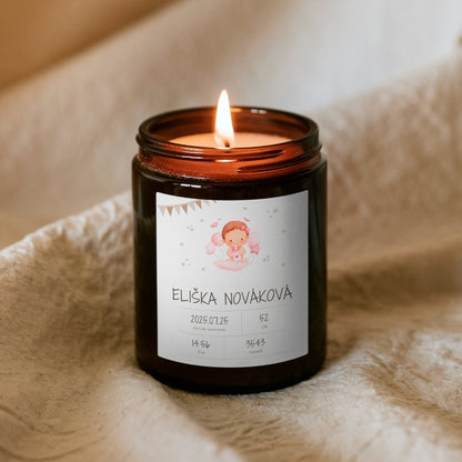 Vítací svíčka pro miminko – personalizovaná (velká)