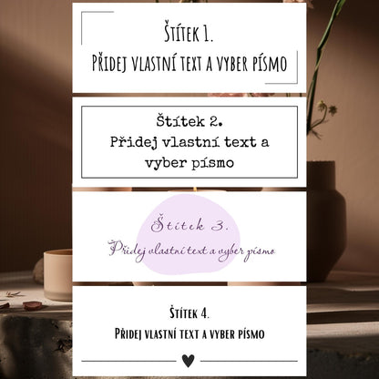 Květinová personalizovaná svíčka v černé plechovce