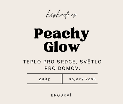 Peachy Glow – Vonná svíčka od Kiskedves