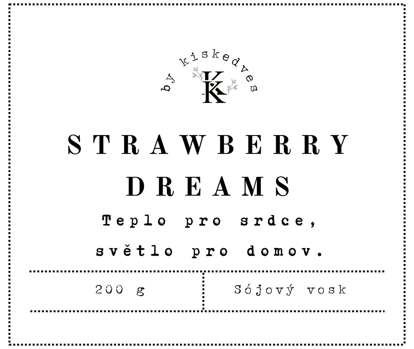 Vonná svíčka od Kiskedves